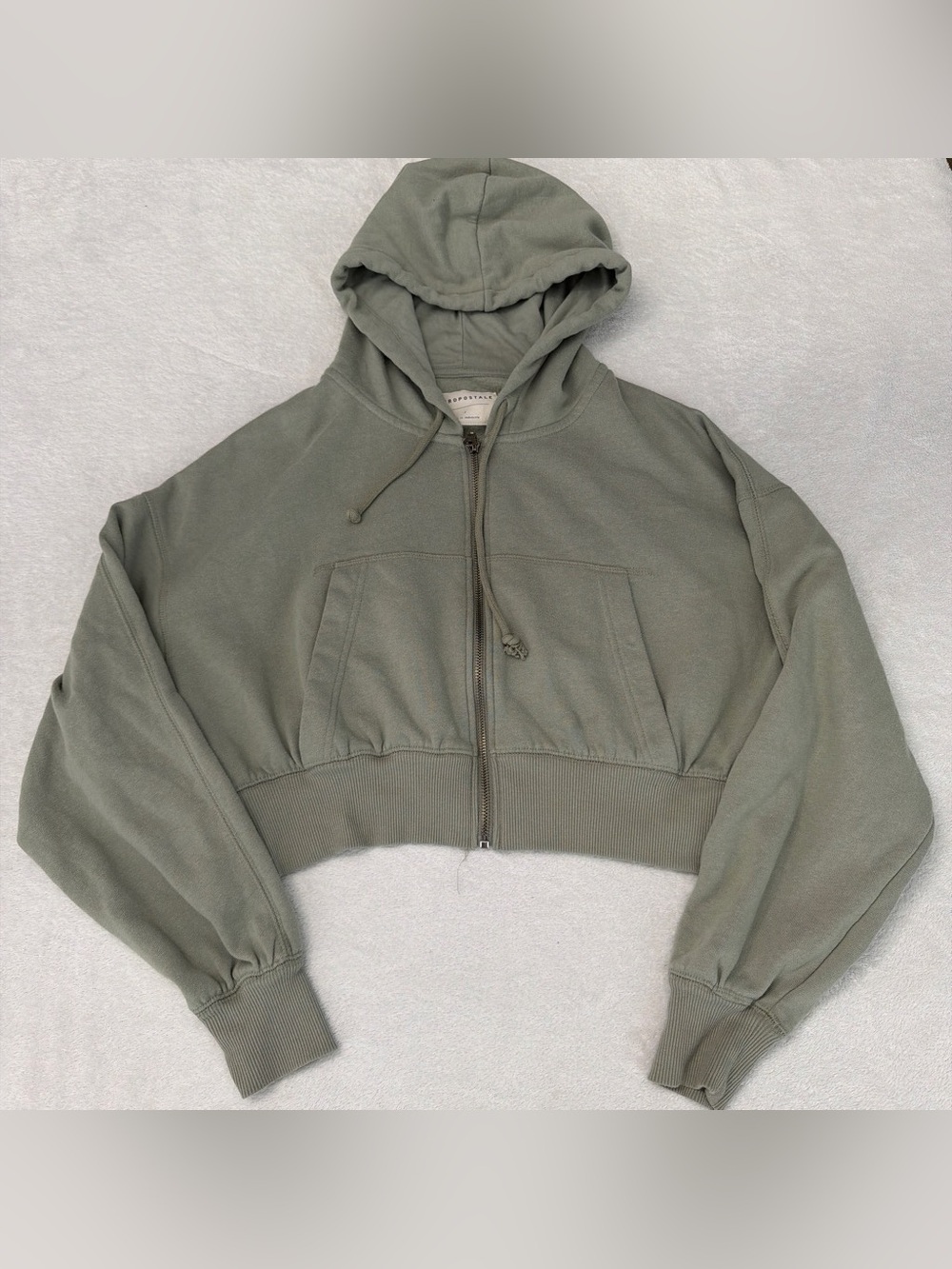 Aeropostale Cropped Zip-Up Hoodie